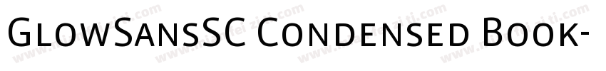 GlowSansSC Condensed Book字体转换